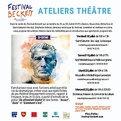 St Saturnin les apt Affiche Becket Visuel