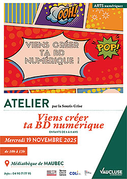 CDLI Maubec Viens créer ta BD numérique par la Souris Grise Visuel