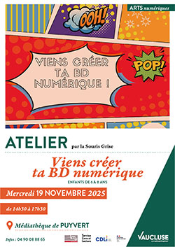 CDLI Puyvert Viens creer ta BD numerique par la Souris Grise Visuel