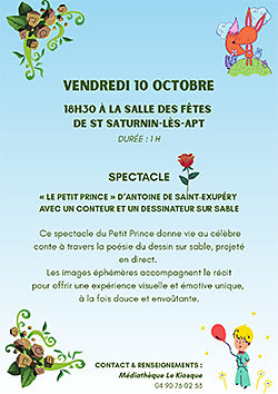 St Saturnin les apt Le petit prince Visuel