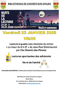 Camaret nuits de la lecture 2026 Visuel