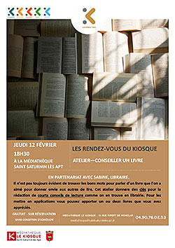 Saint Saturnin les Apt Atelier conseiller un livre Visuel