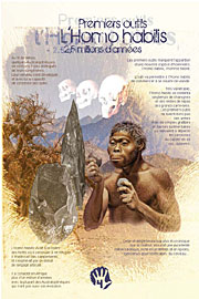 Panneau Les hommes préhistoriques